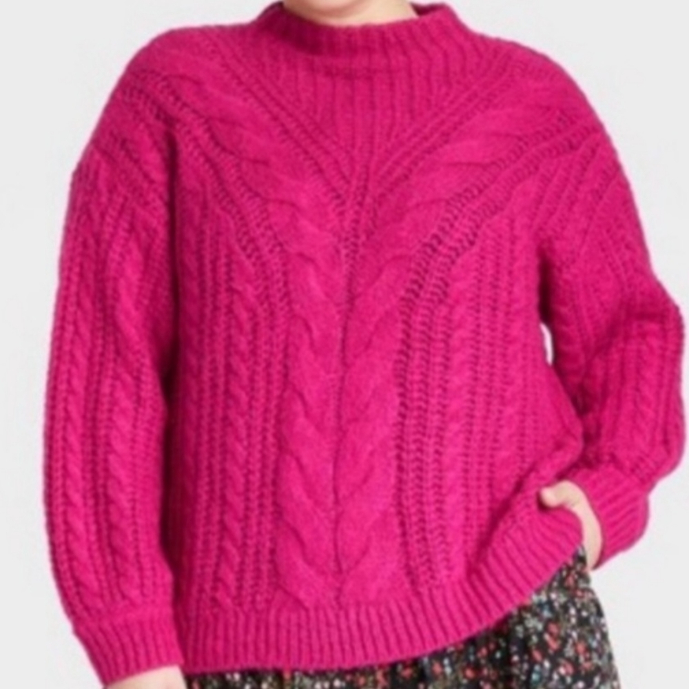 Ava and Viv cable knit sweater NWT 4x